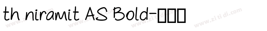 th niramit AS Bold字体转换